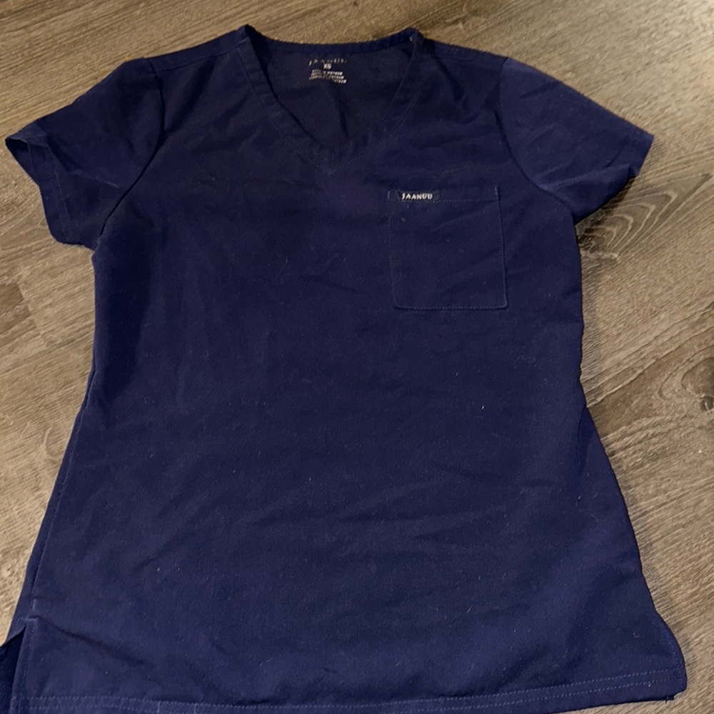 Jaanuu women’s scrub top navy blue XS